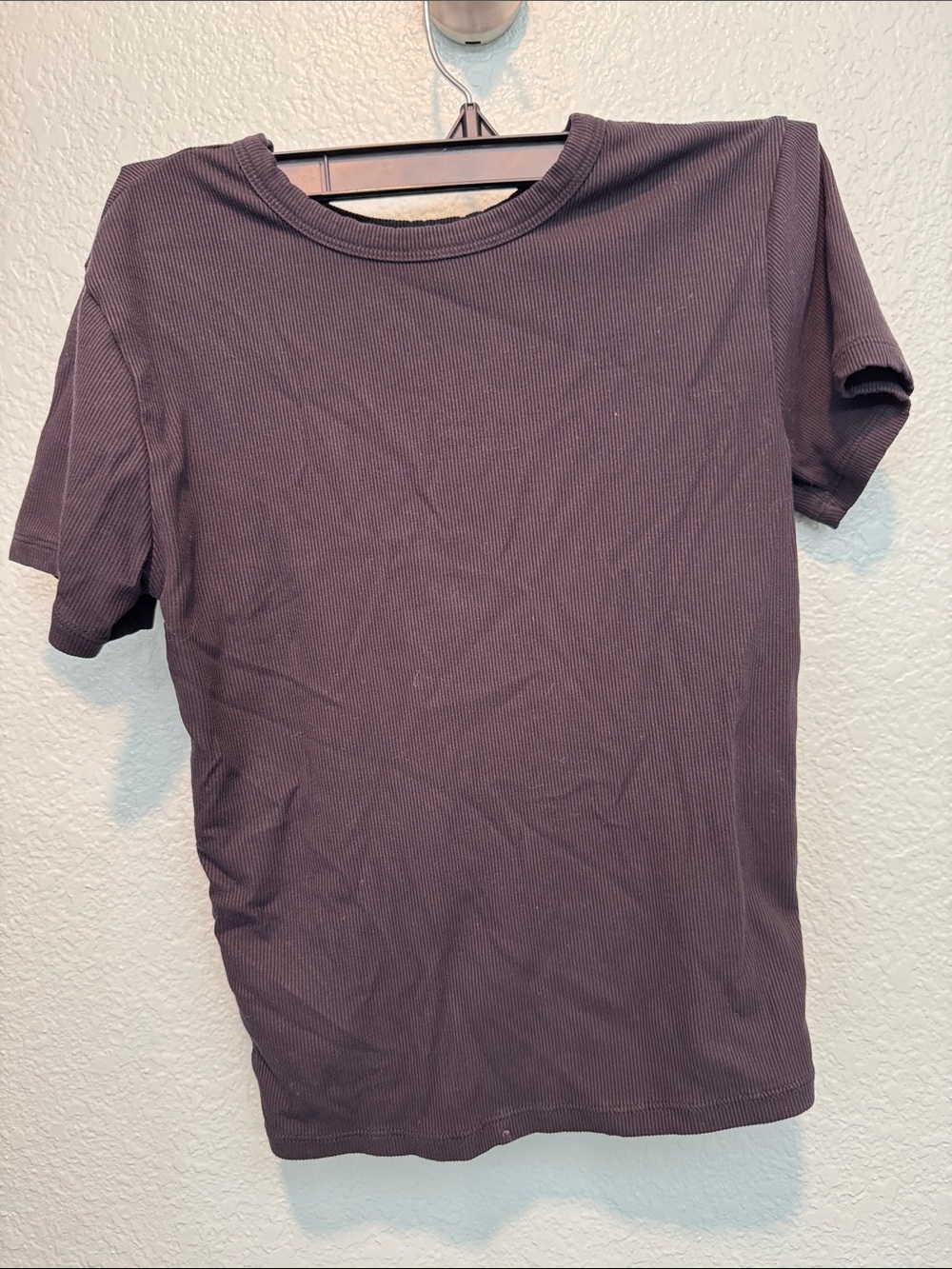 Athleta Ribbed Crew Neck Short Sleeve Tee
